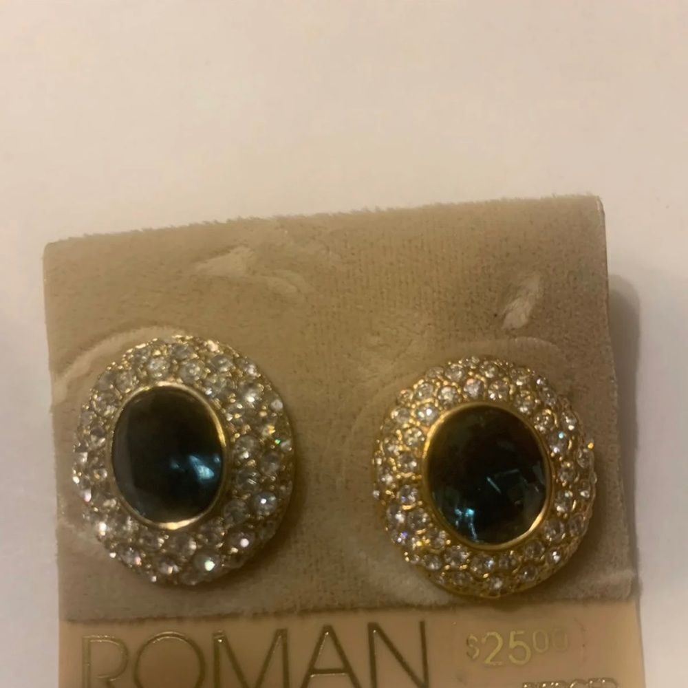 Roman vintage rhinestone earrings